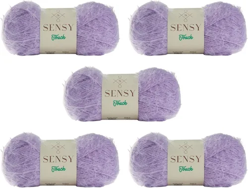 Miniatura 27 de Sensy Touch - Ovillo de lana, 3.5 onzas, 268 yardas, calibre 3 claro (blanco)