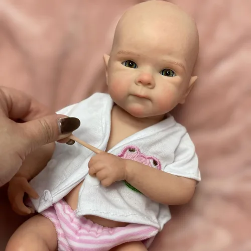 Miniatura 2 de Gileutay Muñeca de silicona de cuerpo completo de 12 pulgadas, muñecas de bebé recién nacidas realistas que parecen bebés de la vida real