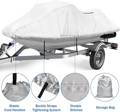 Miniatura 2 de iCOVER Funda para Jet Ski - Fundas impermeables resistentes transportables para Seadoo Kawasaki Yamaha Wave Runner, se ajusta a modelos de PWC