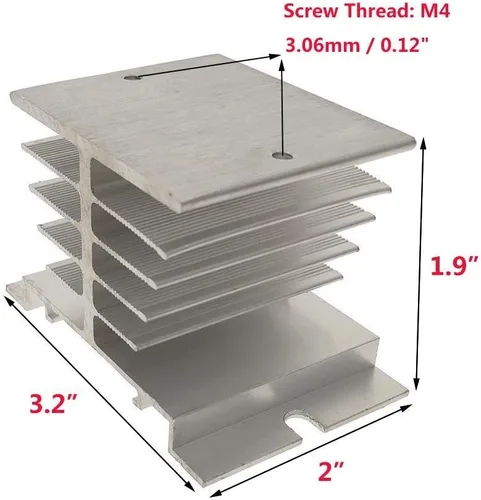 Miniatura 3 de REX-C100 - Controladores de termostato de temperatura digital inteligente PID LED, 100 - 240 VAC, sensor K, relé de estado sólido de 40 A, disipador