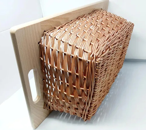 Miniatura 4 de Cesta de mimbre con asas de marco de haya para armarios enmarcados o sin marco de 15" o 18", fabricado en Polonia