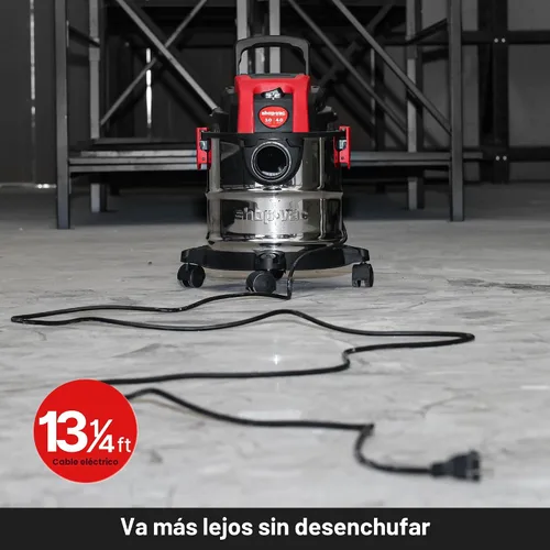Miniatura 8 de Shop-Vac Aspiradora húmeda/seca de 3 galones y 4.0 HP con función de soplador, tanque de acero inoxidable, aspiradora portátil con ruedas, incluye