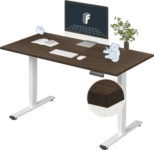 Miniatura 16 de FlexiSpot E6 Bamboo - Escritorio eléctrico de pie de 3 etapas con motor dual de 48 x 24 pulgadas, soporta 220 libras, altura ajustable con ajustes