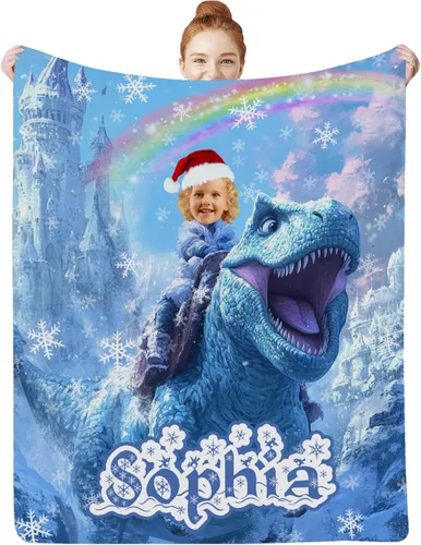 Miniatura 17 de Regalos de Sirena para Niñas, Manta de Bebé Personalizada Pequeña Sirena con Nombre y Foto para Recién Nacidos, Mantas de Regalo Personalizadas