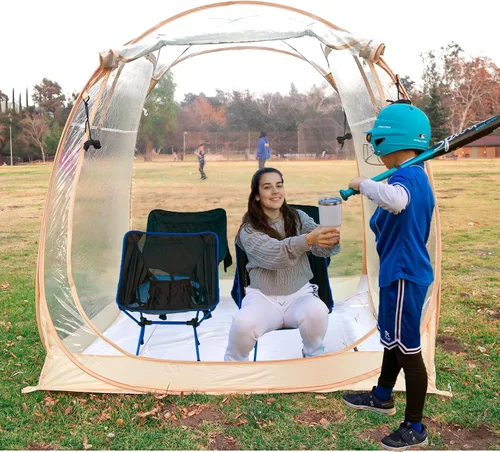 Miniatura 11 de All Weather Proof Pod Sports Tent,Outdoor Weather Tent Sports Pod Pop Up Shelter with Sealed Floor,Clear Tent for Sport Event,Camping,Fishing 8