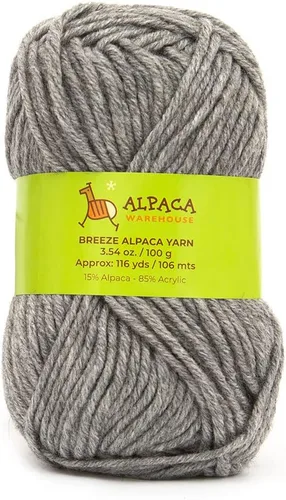 Miniatura 8 de Mezcla de lana de alpaca, 1 madeja de 3.53 onzas, peso peinado, celestial, suave y perfecto para tejer y tejer a ganchillo (aguamarina, peso peinado)