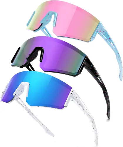 Miniatura 28 de SEKKAF - Gafas de sol deportivas para jóvenes, para béisbol y softbol, para niños y niñas de 6 a 12 años, gafas de sol para ciclismo, ligeras