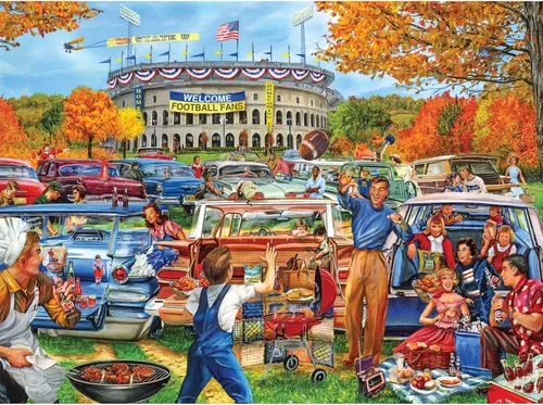 Miniatura 6 de RoseArt - Back to the Past - Backyard BBQ - Rompecabezas de 1000 piezas para adultos