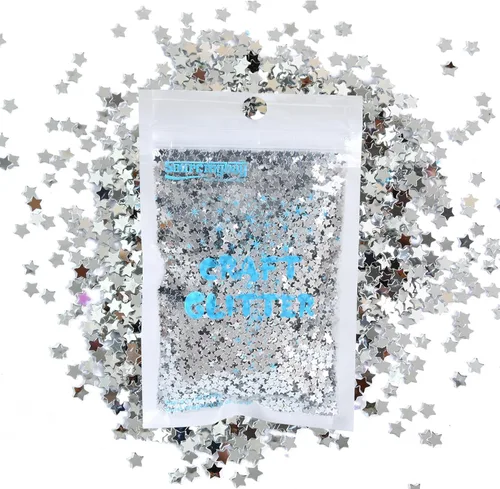 Miniatura 9 de Sourcingbay Stars Glitter 3mm PVC Holographic Gold Star Glitter for Resin Craft Nail Art Makeup Party Decoration 0.3oz