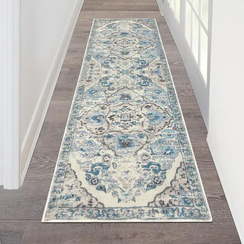 Miniatura 73 de HEBE Alfombra Pasillo 2'x10' Lavable Vintage Desgastada Alfombras de Área Antideslizante Alfombra de Lavandería Boho Alfombras de Piso para Pasillos
