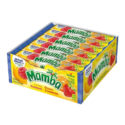Miniatura 8 de Mamba Caramelos masticables de frutas, 3.73 onzas, 24 piezas (paquete de 24)