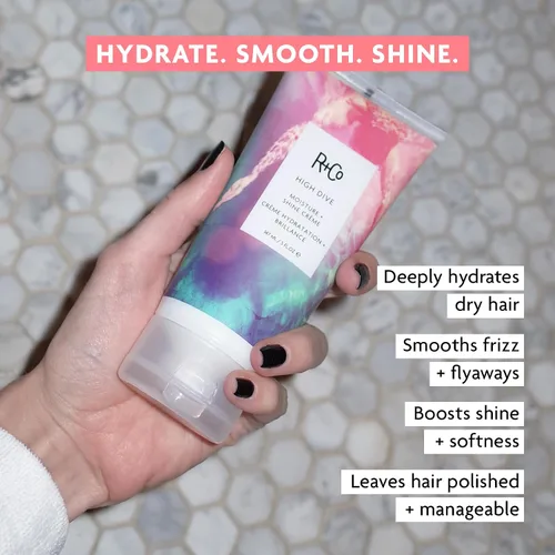 Miniatura 2 de R+Co HIGH DIVE Moisture + Shine Crème – Hydrating & Glossy Hair Cream, Adds Softness & Manageability, All Hair Types