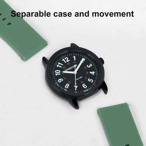 Miniatura 8 de PINDOWS Nurse Watch for Nurses, Doctors, Medical Professionals, Students, Easy to Read Waterproof Women's Men Medical Watch Luminous Dial 1224 Hour