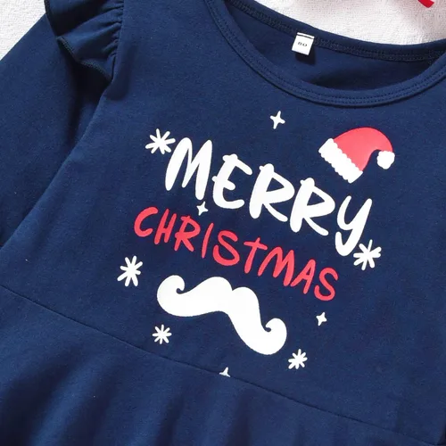 Miniatura 4 de Conjunto de ropa de Navidad con estampado de Papá Noel para niñas pequeñas, conjunto de ropa de Navidad de 3 piezas