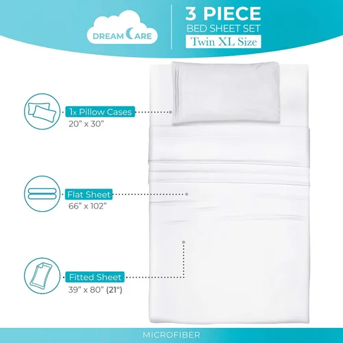 Miniatura 95 de DREAMCARE Juego de sábanas Queen – 6 piezas Sábanas de enfriamiento – hasta 15” Sábanas profundas tamaño Queen – Colección 2500 Supreme – Extra 03