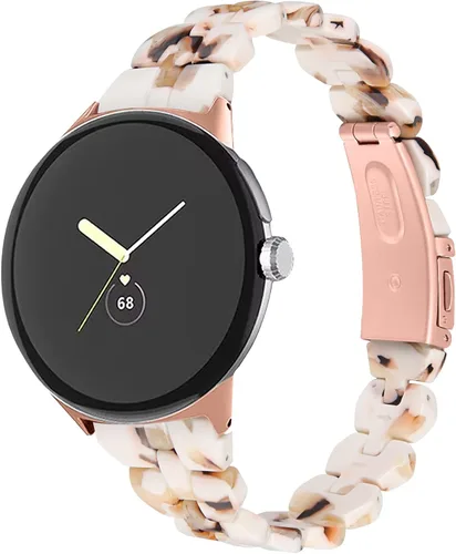 Miniatura 6 de Compatible con Google Pixel Watch 4 3 1.614 in/Pixel Watch 2 1 bandas para mujer, elegante pulsera de resina de repuesto ajustable