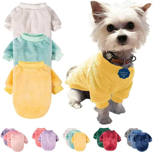 Miniatura 27 de FabriCastle Suéter pequeño para perro, paquete de 3 ropa para perros y gatos, chaquetas suaves y cálidas para perros pequeños, niños y niñas
