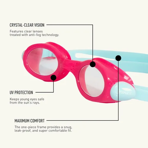 Miniatura 4 de FINIS H3 Goggle - Gafas de natación para niños, antivaho, protección UV, a prueba de fugas, gafas de natación juveniles, de 4 a 12 años