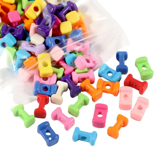 Miniatura 32 de 40 cuentas de letras 3D focales acrílicas sueltas para hacer joyas, pulseras, collares, llavero, bolsa de teléfono, cadena, llaveros (letras mixtas)