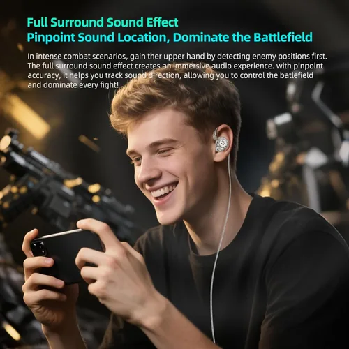 Miniatura 8 de KZ Castor - Auriculares intrauditivos, sonido de graves mejorado HiFi, IEMs aislantes de ruido ajustables, auriculares con cable de doble
