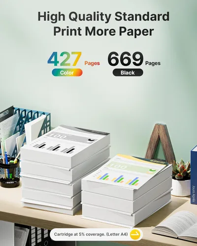 Miniatura 2 de 65XL 65 Cartuchos de tinta negro/combo tricolor (paquete de 2) para tinta HP Ink 65 65 XL para impresoras HP 3755 3772 3752, Deskjet 2622 2680