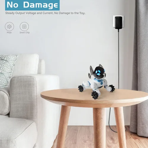 Miniatura 4 de Cargador adaptador AC/DC compatible con WowWee CHiP Robot Toy Dog - Cable de fuente de alimentación Smartbed