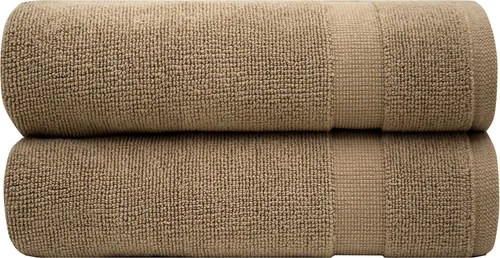 Miniatura 2 de Bumble Towels Bliss - Juego de 2 alfombrillas de baño de lujo, 22 x 34 pulgadas, calidad premium, 1000 GSM, algodón peinado suave, absorbente (moca)