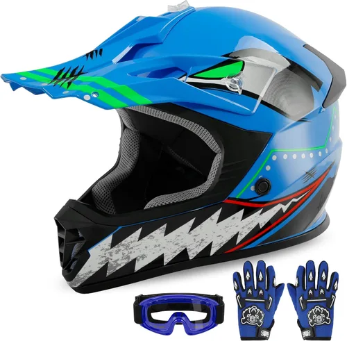 Miniatura 20 de XFMT DOT Casco de Dirt Bike para Niños y Jóvenes de Cara Completa, Cascos de Motocross para Off-Road ATV Bicicleta de Calle Cuatrimoto Motocicleta