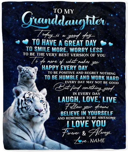 Miniatura 19 de Manta personalizada de baloncesto con texto en inglés "To My Granddaughter from Grandma Grandpa Stay Strong Be Confident Believe in Yourself", manta