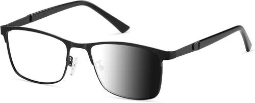 Miniatura 9 de Gafas de conducción con bloqueo de luz azul y visión nocturna para hombre, lentes fotocromáticas de metal, lentes para juegos de computadora PT2012