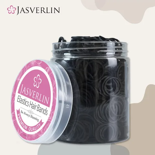 Miniatura 6 de JASVERLIN Pequeñas bandas de goma para el cabello, mini ligas negras para el cabello, bandas elásticas para niñas pequeñas, accesorios de peinado
