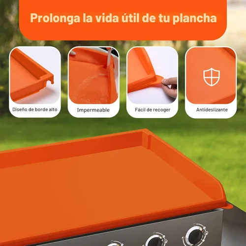 Miniatura 6 de NancyL Cubierta de Plancha de Silicona de 36 Pulgadas para Blackstone, Alfombrilla de Plancha Envolvente Completa de 36" Protectora para Parrilla