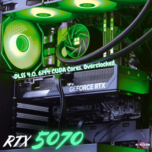 Miniatura 6 de The Horizon RGB I9 RTX Gaming PC CPU Core I9 32 GB de RAM Almacenamiento de 2 TB RTX 5070 OC AIO de 14.173 in WiFi de 1.2 GB/s