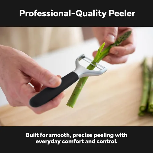 Miniatura 2 de Misen Pelador de verduras de acero inoxidable, apto para lavavajillas, fácil de usar con papas, repollo, zanahorias y más, herramienta de cocina