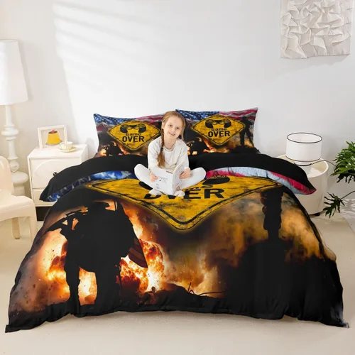 Miniatura 8 de Happy Camping - Funda de edredón para niños, casa rodante y cámper, funda de edredón rústica para niños y niñas, decoración de habitación de niños