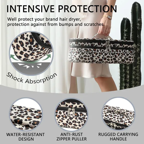Miniatura 3 de Funda de transporte de doble capa para secador de pelo Revlon de un solo paso, bolsa de viaje para voluminizador/moldeador de cabello, caja