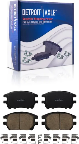 Miniatura 108 de Detroit Axle - Pastillas de freno de cerámica delanteras Reemplazo de pinza de freno derecha para Dodge Ram 1500 Dakota, Ram 1500 Classic - Juego
