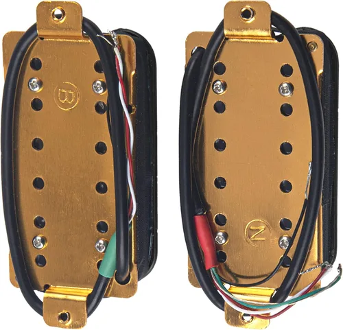 Miniatura 4 de Juego de pastilla de puente de cuello de guitarra eléctrica con imán de alto rendimiento N/B compatible con pastilla de guitarra eléctrica (negro)