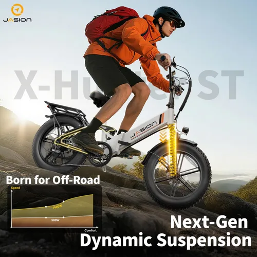 Miniatura 2 de Jasion X Hunter PRO/ST Electric Bike for Adults,1800/1400W Peak 20''Fat Tire Foldable E Bikes,Folding Ebike Up to 80/70 Miles Range 30 MPH,720/624WH