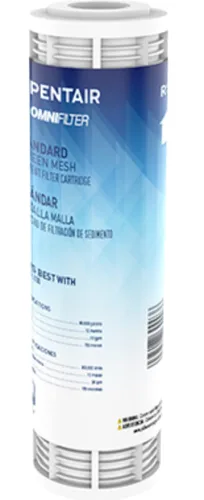 Pentair OMNIFilter RS19 Filtro de agua para sedimentos, 10 pulgadas, cartucho de repuesto de sedimentos de malla estándar para toda la casa, 10 x