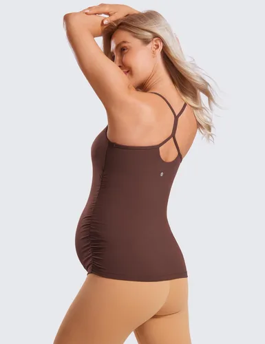 Miniatura 2 de CRZ YOGA Butterluxe - Camiseta sin mangas de maternidad con espalda en Y para mujer, fruncida, básica, sin mangas, atlética, para yoga