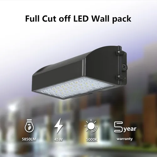 Miniatura 2 de Paquete de luz LED de corte completo de 45 W (300 W equivalente), 5000 K 120-277 V IP65 luz de inundación regulable para exteriores