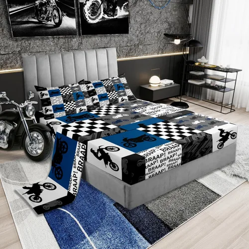 Miniatura 40 de Castle Fairy Juego de sábanas de motocross tamaño twin, juego de ropa de cama verde con diseño de panal ombré, decoración de habitación de niños