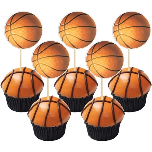 Miniatura 13 de Gyufise 36 piezas de decoración para cupcakes de tenis, pelota deportiva, para fiestas de cumpleaños, decoración de tartas, suministros de 9-Tennis