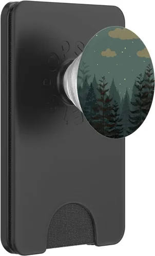 Miniatura 7 de Elegant Dark green PopSockets intercambiables con patrón verde bosque