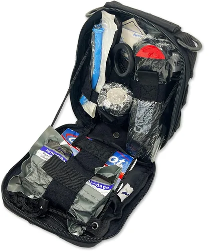 Lightning X Products Kit de emergencia MOLLE de nailon premium, ideal para médicos tácticos, militares, entusiastas del aire libre (8 x 6.5 x 3