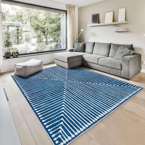 Miniatura 24 de GLN Rugs Contemporary Collection - Alfombra de felpilla lavable a máquina, contemporánea, antideslizante, de pelo corto, alfombra de felpilla