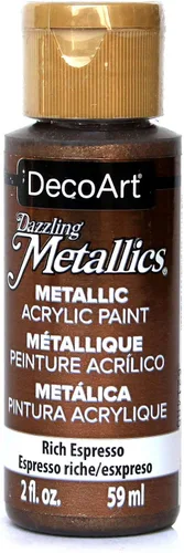 DecoArt Dazzling Metallics Pintura acrílica color plata brillante de 2 onzas