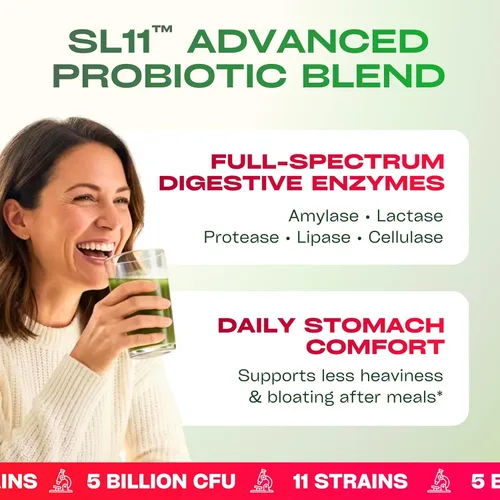 Miniatura 5 de GoBiotix Polvo súper verdes y polvo súper rojos: Superalimento vegano rojo y verde sin OMG + probióticos, enzimas, alimentos integrales orgánicos