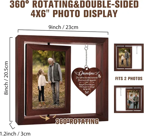Miniatura 5 de Vetbuosa Regalos conmemorativos para la pérdida del abuelo, marco de fotos de condolencia, regalos de condolencia por pérdida del abuelo, regalo